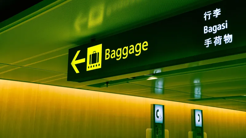 여러 언어가 나란히 적힌 공항 안내 표지판