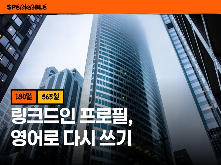 링크드인 헤드라인부터 콜드 DM까지 커리어 영어